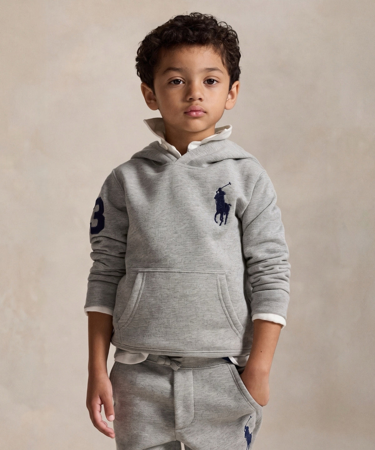 Hoodie m/Polo Logo - Andover Heather