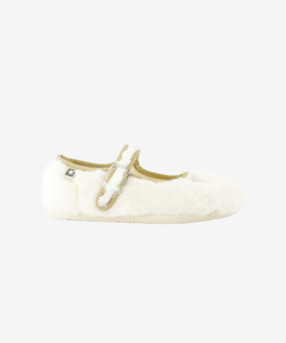 Ballerina Plys Hjemmesko - Ecru