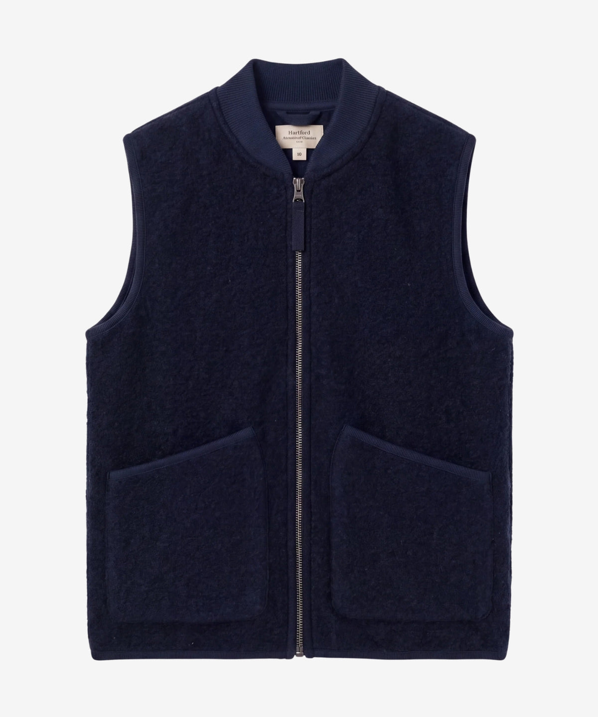 Boiled Uld Vest - Navy